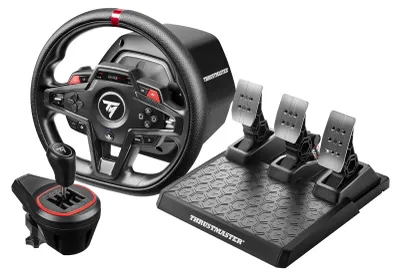 Produktbild von Thrustmaster T248R Shifter Pack, Lenkrad + Pedale + Schalthebel, PlayStation 5, PC, Modus-Taste, Menü-Taste, D-Pad, Analog / Digital, Kabelgebunden, USB