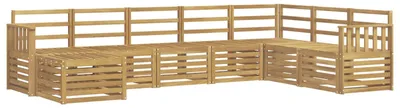 Immagine prodotto di Set di divani da esterno, 8 pezzi, colore bianco, dimensioni 306 x 187,5 x 73 cm