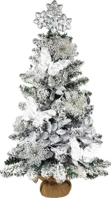 Produktbild von Geschmückter künstlicher Weihnachtsbaum WEIHNACHTSKARTE 60 cm mit LED-BELEUCHTUNG IM TOPF