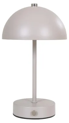 Image de Lampe de table rechargeable Holt en métal couleur sable et acier