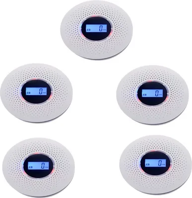 Produktbild von 5er Pack Rauchmelder CO-Melder 2in1 Rauch- und Kohlenmonoxidmelder Brandschutz CO Sensor