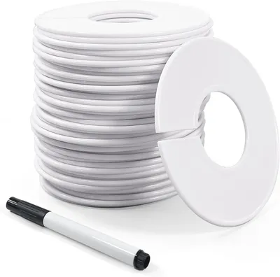Productafbeelding van Kledinghangers met maatmarkering, 40 stuks, wit, ruimtebesparend voor babykleding
