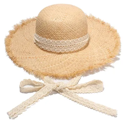 Produktbild von 56-58 cm Hutumfang, Damen-Sommerhut aus Stroh mit breiter Krempe, UV-Schutz, Strandhut, Sonnenschutzhut