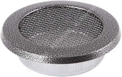 Image de Grille de cheminée ronde 160mm vieil argent