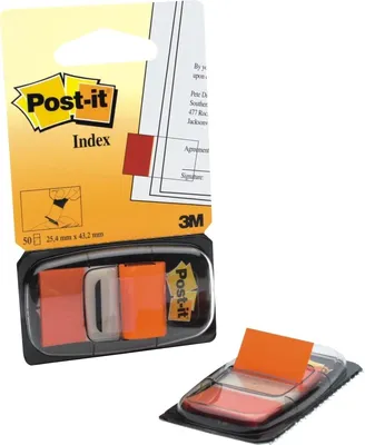 Immagine prodotto di Indice Standard 25,4x43,2 mm arancione PU=12x50 strisce