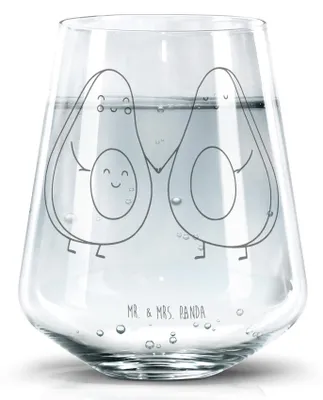 Produktbild von Mr. & Mrs. Panda Glas Avocado Pärchen - Transparent - Geschenk, Familie, Tumbler, Wasserglas, Becherglas, Trinkglas, Schwangerschaft, Geschenkglas, Avocados