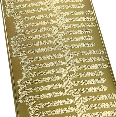 Immagine prodotto di Adesivo decorativo Invito oro