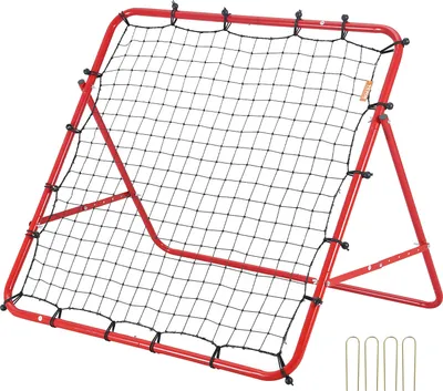 Obrázek produktu pro VEVOR Football Rebound Net Portable Bounce Wall Football 48 x 48 mm, Rebounder Football Iron Tube & PE Net Kids & Teens Adjustable Football Goal Rebounder Foosball Kickers pro fotbalový trénink