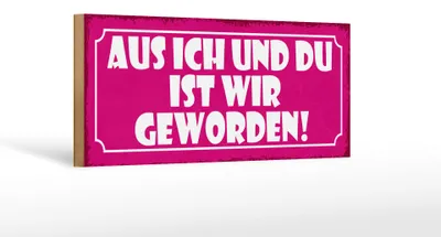 Produktbild von Holzschild Spruch 27x10cm aus ich und du ist wir geworden
