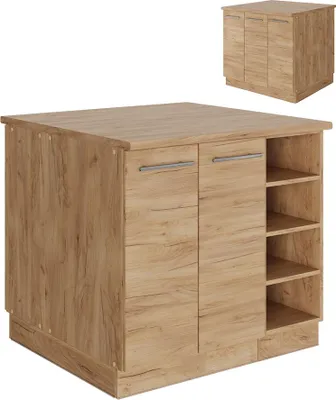 Produktbild von Kücheninsel Vicco Fame-Line Goldkraft Eiche 90 cm mit Schublade, ohne Arbeitsplatte, Model 56690