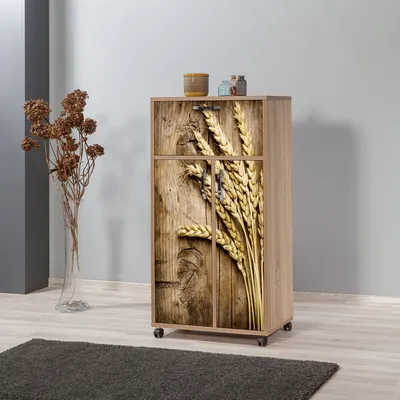 Produktbild von Skye Decor, Kiler - 735, Mehrzweckschrank, Sonoma-Eiche, 100 % MELAMINBESCHICHTETE SPANPLATTEN, 60 x 36 x 116 cm