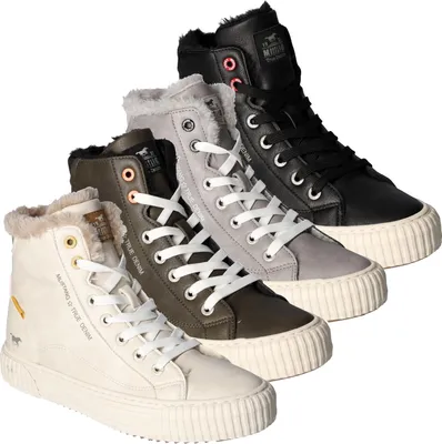 Produktbild von Mustang Damen Stiefelette High Top Sneaker Warmfutter 1442-601, Größe:36 EU, Farbe:Beige