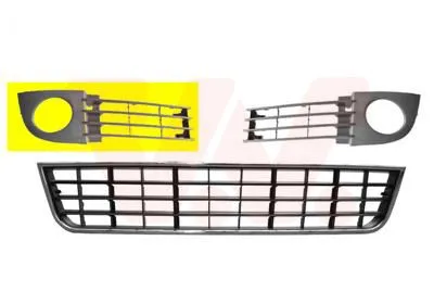 Produktbild von VAN WEZEL Lüftungsgitter Grill Stoßfänger für AUDI A6 Avant (4B5, C5) mit Loch/Löchern für Nebellampen