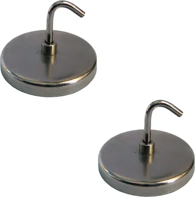 Produktbild von 2 x Magnetische Haken Schlüsselanhänger Schraubhaken Winkelhaken ø 50 mm