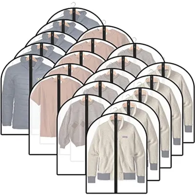 Produktbild von PromoHome® 20 Stück Kleiderhüllen mit Reißverschluss 60x80 cm – staubdicht und wasserabweisend