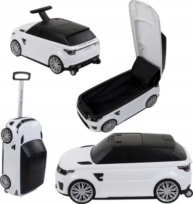Image de COIL voiture à roulettes, valise pour enfants, voiture pour enfants, valise, Land Rover, toboggan pour enfants, valise de voyage , à partir de 2 ans, Blanc