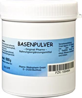 Produktbild von Original Pharno Basenpulver - 1000 g / 1 kg – ohne Zusatzstoffe, laktosefrei und frei von Zuckern oder Aromastoffen