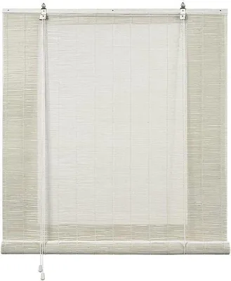 Image de Store en bambou blanc 90 x 170 cm