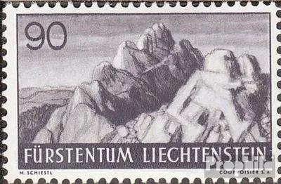 Produktbild von Briefmarken Liechtenstein 1937 Mi 166 postfrisch Landschaften und Burgen