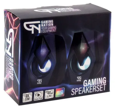 Immagine prodotto di Set di altoparlanti da gioco a colori con luce, connessione USB-C e 3,5 mm