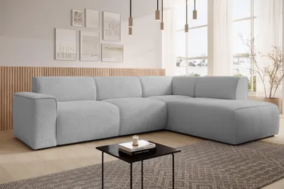 Image de AX LIVING Canapé forme L Didim L Gris clair - 292 cm, élégant & confortable D