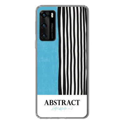 Produktbild von MuchoWow® Handyhülle Schutzhülle Hülle für Huawei P40 Design - Blau - Schwarz - Weiß Silikon Softcase Handy Hülle - Handytasche
