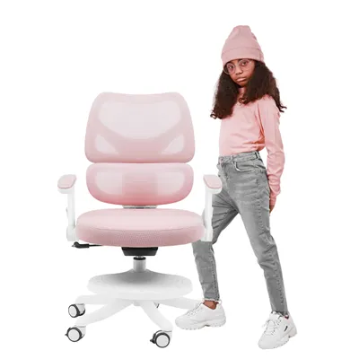 Produktbild von MARK ADLER Junior 5.3 Pink | Verstellbarer Drehstuhl für Kinder und Teenager | Höhenverstellbar