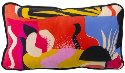 Kissen, mehrfarbig, Textil, 50 x 30 cm