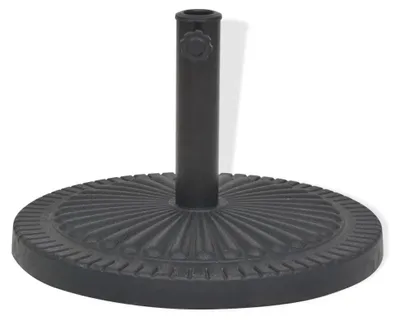 Obrázok produktu pre vidaXL Stojan na slnečník z živice okrúhly čierny 29 kg