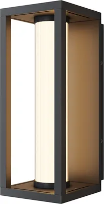 Produktbild von Außenleuchte Wand Aluminium LED IP54 H: 35,5 cm Schwarz Weiß eckig warmweiß 3000 K 650 lm Außenwandleuchte