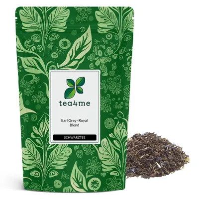 Produktbild von tea4me Earl Grey-Royal Schwarztee aus Darjeeling mit Bergamotte-Geschmack