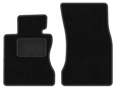 Image de Tapis avant en moquette pour BMW 5 E60 2003-2010 (berline) – 2 pièces, noirs, sur mesure – Wielganizator LUX