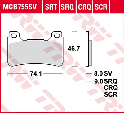 Produktbild von Scheibenbremsbeläge MC755SV