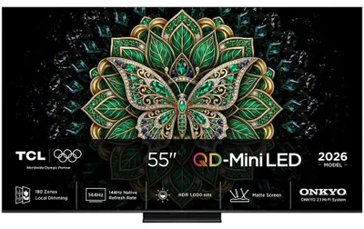 Produktbild von TCL C6K Pro 55C6K Pro, 139,7 cm (55"), 3840 x 2160 Pixel, QD-Mini LED, Smart-TV, WLAN, Schwarz