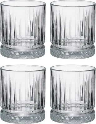 Produktbild von Pasabahce Elysia Whisky Piting Glass 35,5 cl - 11 3/4 oz - 4 kusy - Vintage styl - Ideální pro dlouhé nápoje a nealkoholické nápoje