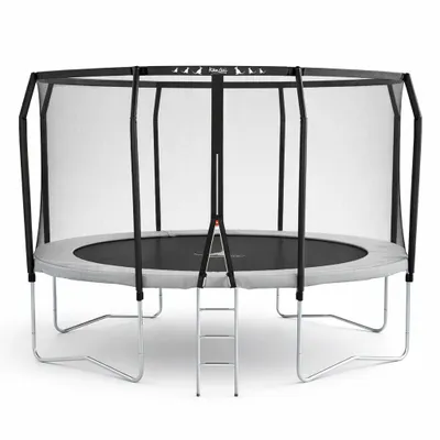 Image de KANGUI Trampoline de jardin rond Ø426cm avec filet de sécurité + échelle - Fabrication européenne - Famili 430