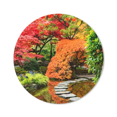 Produktbild von MuchoWow® Mauspad Mousepad Bäume - Japanisch - Steine - Weg - Natur 20x20 cm - Mousepads - Maus Mat - Pad - Mausunterlage - Schreibtischmatte