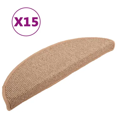 Produktbild von Stufenmatten 15 Stk. 65x21x4 cm Hellbraun Halbrund Groß