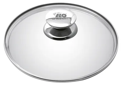 Immagine prodotto di Coperchio in vetro ELO Galant Ø32cm con bordo in acciaio inox e pomolo in acciaio inox