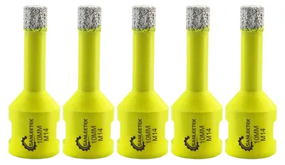 Obrázek produktu pro Diamantová vrtací koruna, 5 kusů, průměr 10 mm, pro keramiku a žulu