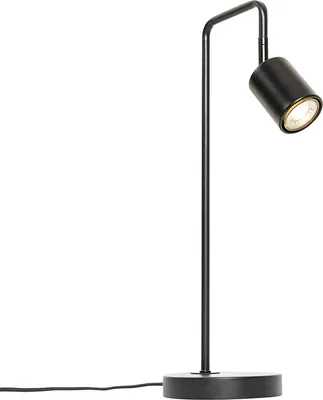 Produktbild von QAZQA - Moderne Tischlampe schwarz verstellbar - Java I Wohnzimmer I Schlafzimmer - Stahl Länglich - LED geeignet GU10
