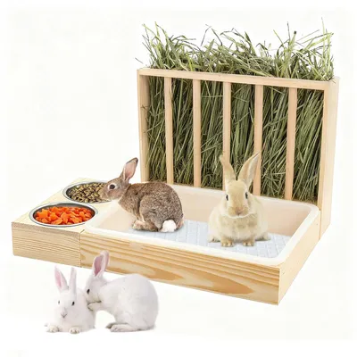 Produktbild von Multifunktionales Heuraupen für Kaninchen und Meerschweinchen