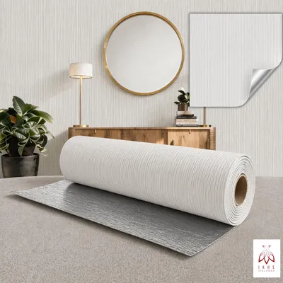Produktbild von SXP Flexible Stein Selbstklebende 3D Wandpaneelen Weiße Rillen Lamellen Optik Wandverkleidung - Paneelen in Rolle 60x300 cm, Wärmedämmend (WB-5001)