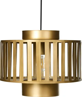 Zdjęcie produktu dla BELIANI Lampa wisząca sufitowa mosiężna metalowa ozdobna styl nowoczesny salon jadalnia