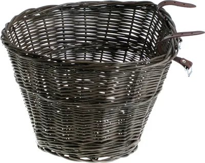 Zdjęcie produktu dla Kosz rowerowy przedni duży kosz tkany na bagażnik rowerowy retro wiklinowy kosz rowerowy na kierownicę w stylu vintage wiklinowy kosz na zakupy biały