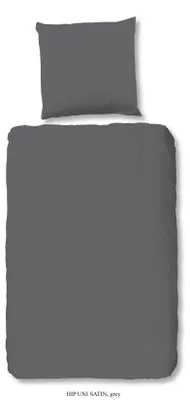 Immagine prodotto di Set di biancheria da letto HIP tinta unita 135 x 200 cm grigio