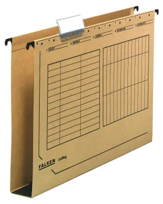 Obrázok produktu pre Falken 11288131 Hängesammler UniReg - A4, 40 mm, 320 g/qm, Manila-RC-Karton, braun