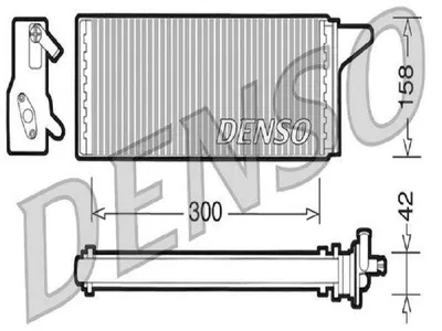 Produktbild von DENSO DRR12001 Wärmetauscher Innenraumheizung Kühler für IVECO DAILY I Pritsche/Fahrgestell DAILY I Kasten/Kombi