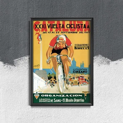 Produktbild von Poster - Canvas - Leinwand - 29,7 cm x 42 cm - Vuelta Ciclista Cataluna
