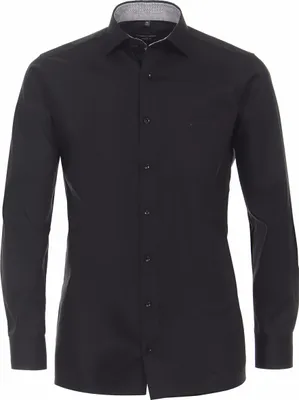 Produktbild von CASAMODA Herren Businesshemd Langarm Kent Modern-Fit Schwarz 39